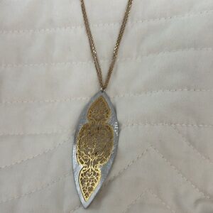Lisa Robertson Elegant Gold and Silver Pendant Necklace